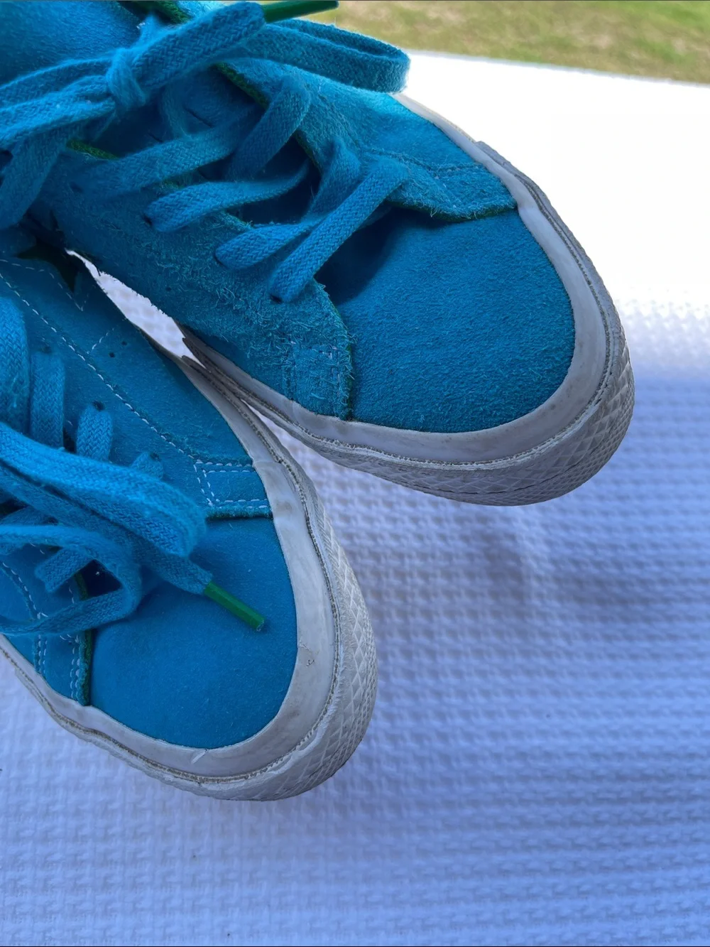 Converse Kids Teal Blue Suede Moccasins Size: 5 (23 cm) Leather